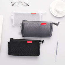 Lade das Bild in den Galerie-Viewer, 23*12*3.5cm Nylon Transparent Mesh Large Capacity Stationery Bag for Students
