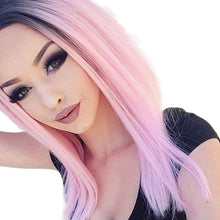 Load image into Gallery viewer, Women Wig Mid-Length Bobo Mid-Length Straight Hair Synthetic Wigs W280