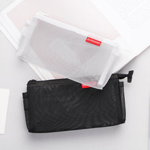 Lade das Bild in den Galerie-Viewer, 23*12*3.5cm Nylon Transparent Mesh Large Capacity Stationery Bag for Students