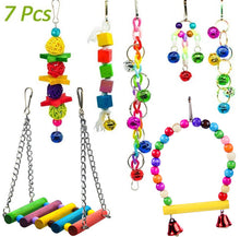 Lade das Bild in den Galerie-Viewer, Safe Non-Toxic Bird Toys Assembled Toys 7-Piece Parrot Bite Bell String