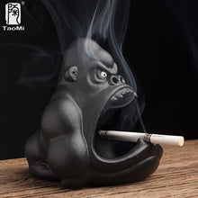 Lade das Bild in den Galerie-Viewer, Ashtray Gorilla Prevent Fly Ash Ceramic Home Living Room Trendy Car Ashtray