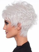 Load image into Gallery viewer, Women Wig Short Hair Realistic Silver White Middle-Aged and Elderly Headgear W98