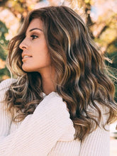 Lade das Bild in den Galerie-Viewer, Women Wig Brown Dyed Golden Mid-Length Curly Hair W95