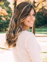 Lade das Bild in den Galerie-Viewer, Women Wig Brown Dyed Golden Mid-Length Curly Hair W95