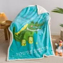Lade das Bild in den Galerie-Viewer, Double Layer Thickened Cartoon Lambswool Flannel Children's Blanket Baby Blanket Gift Blanket