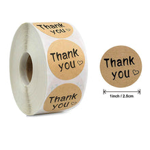 Load image into Gallery viewer, 2x500pcs Christmas Xmas Kraft Paper Thank You for Business Baking Gift Sticker Label tape