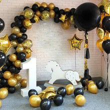 Lade das Bild in den Galerie-Viewer, 112pcs Black Gold Series Balloon Chain Set Graduation Party Wedding Decoration