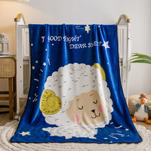 Load image into Gallery viewer, Flannel Single Layer Children's Blanket Cartoon Positioning Summer Air-Conditioning Kindergarten Nap Blanket