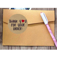 Load image into Gallery viewer, 2x500pcs Christmas Xmas Kraft Paper Thank You for Business Baking Gift Sticker Label tape