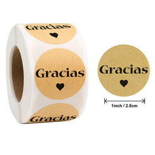 Load image into Gallery viewer, 2x500pcs Christmas Xmas Kraft Paper Bakery Thank You for Baking Gift Envelope Sticker Label tape