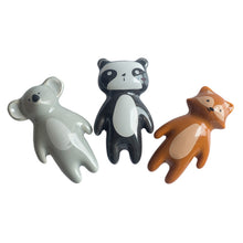 Load image into Gallery viewer, 2PCs Solid Koala Lion Fox Cute Colorful Children 'S Cartoon Ceramic Handle Drawer Handle
