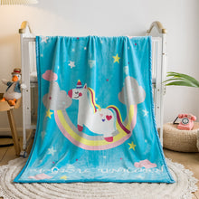 Load image into Gallery viewer, Flannel Children's Blanket Double-Layer Thickened Cloud Blanket Cartoon Coral Fleece Blanket