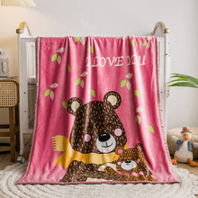 Load image into Gallery viewer, Flannel Children's Blanket Double-Layer Thickened Cloud Blanket Cartoon Coral Fleece Blanket