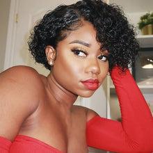 Load image into Gallery viewer, Women Wig Short Curly Hair Partial Small Curly Head Black Headgear W101