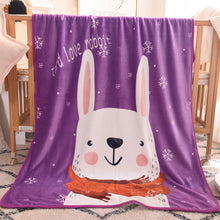Load image into Gallery viewer, Flannel Single Layer Children's Blanket Cartoon Positioning Summer Air-Conditioning Kindergarten Nap Blanket