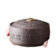 Load image into Gallery viewer, Ashtray Raw Ore Purple Sand Household Retro Creative Ceramic Large Windproof Prevent Fly Ash Lid