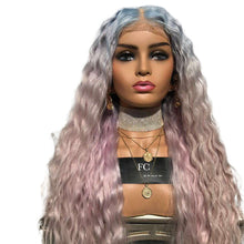 Lade das Bild in den Galerie-Viewer, Women Wig Mid-Length Long Fashion Small Roll Wave Corn Curler Front Lace W393