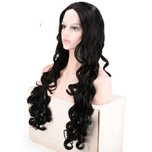 Load image into Gallery viewer, Women Wig Black Long Curly Medium Large Wave Wig W215