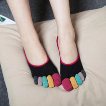 Lade das Bild in den Galerie-Viewer, 2 pair Cute Harajuku Colorful Toes Socks Low Cut Ankle Sock