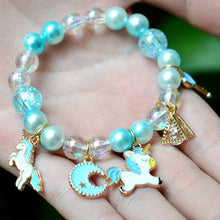 Load image into Gallery viewer, 2Pc Rainbow Beaded Children's Bracelet Cute Dripping Oil Alloy Christmas Children's Day Gifts for Girls