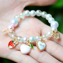 Load image into Gallery viewer, 2Pc Rainbow Beaded Children's Bracelet Cute Dripping Oil Alloy Christmas Children's Day Gifts for Girls
