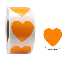 Lade das Bild in den Galerie-Viewer, 3x500pcs Xmas Christmas Stickers Roll Labels Heart Shape Green Xmas Christmas Stickers Roll