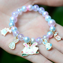 Load image into Gallery viewer, 2Pc Rainbow Beaded Children's Bracelet Cute Dripping Oil Alloy Christmas Children's Day Gifts for Girls