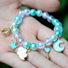 Load image into Gallery viewer, 2Pc Rainbow Beaded Children's Bracelet Cute Dripping Oil Alloy Christmas Children's Day Gifts for Girls