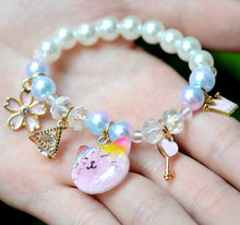 Load image into Gallery viewer, 2Pc Rainbow Beaded Children's Bracelet Cute Dripping Oil Alloy Christmas Children's Day Gifts for Girls