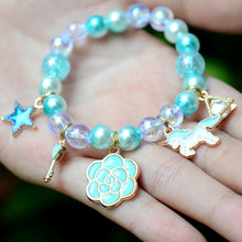 Load image into Gallery viewer, 2Pc Rainbow Beaded Children's Bracelet Cute Dripping Oil Alloy Christmas Children's Day Gifts for Girls