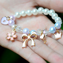 Load image into Gallery viewer, 2Pc Rainbow Beaded Children's Bracelet Cute Dripping Oil Alloy Christmas Children's Day Gifts for Girls