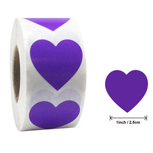 Lade das Bild in den Galerie-Viewer, 3x500pcs Xmas Christmas Stickers Roll Labels Heart Shape Green Xmas Christmas Stickers Roll