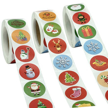 Lade das Bild in den Galerie-Viewer, 25MM Merry Xmas Christmas Stickers Roll Labels