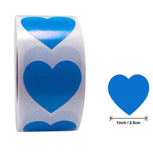 Lade das Bild in den Galerie-Viewer, 3x500pcs Xmas Christmas Stickers Roll Labels Heart Shape Green Xmas Christmas Stickers Roll