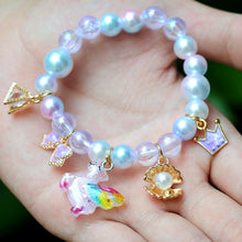 Load image into Gallery viewer, 2Pc Rainbow Beaded Children's Bracelet Cute Dripping Oil Alloy Christmas Children's Day Gifts for Girls