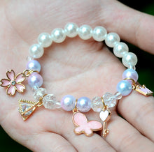 Load image into Gallery viewer, 2Pc Rainbow Beaded Children's Bracelet Cute Dripping Oil Alloy Christmas Children's Day Gifts for Girls