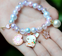 Load image into Gallery viewer, 2Pc Rainbow Beaded Children's Bracelet Cute Dripping Oil Alloy Christmas Children's Day Gifts for Girls