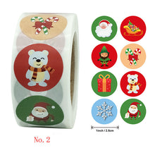 Lade das Bild in den Galerie-Viewer, 25MM Merry Xmas Christmas Stickers Roll Labels