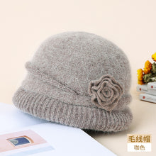 Load image into Gallery viewer, Warm Winter Knit Beanie Hats Middle-Aged and Elderly Hat Old Lady Dome Basin Women Cold-Proof Unisex