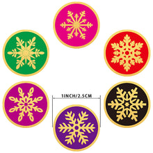 Load image into Gallery viewer, 2x500pcs Christmas Xmas Merry Christmas Red Bronzing Snowflake Christmas Stickers tape