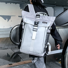Load image into Gallery viewer, Backpack Curved Edge All-Match Waterproof Men's Korean-Style Casual Trendy Cool Large-Capacity Bucket Bag College Students Bag