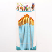 Lade das Bild in den Galerie-Viewer, 12 Pieces Nylon Hair Brush Watercolor Acrylic Paint Brush Art Painting