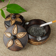 Load image into Gallery viewer, Ashtray Southeast Asian Style Handmade Tin Sheet Lid Decoration Men's Gift Ashtray