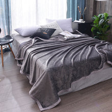 Lade das Bild in den Galerie-Viewer, Thickened Flannel Blanket Sable Fur Casual Blanket Thermal Bed Sheet Mink Fur Fabric Blanket