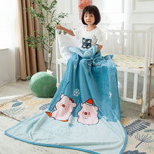 Lade das Bild in den Galerie-Viewer, Cartoon Small Blanket Flannel Blanket Gold Mink Velvet Blanket Nap Blanket Casual Blanket