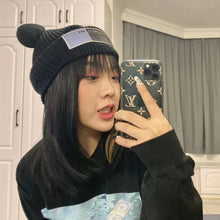 Lade das Bild in den Galerie-Viewer, Warm Winter Knit Beanie Hats Korean Style Wool Outdoor Ski Windproof Scarf Unisex