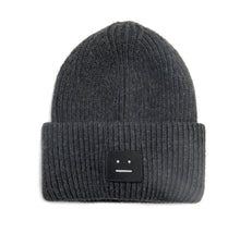 Lade das Bild in den Galerie-Viewer, Warm Winter Knit Beanie Hats Autumn and Winter Warm-Keeping and Cold-Proof Wool Smiley Face Thickened Unisex