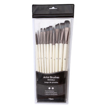 Load image into Gallery viewer, 10 pcs Nylon Hair Brush Sets Watercolor Acrylic Oil Paints Brushes
