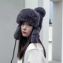 Lade das Bild in den Galerie-Viewer, Warm Winter Knit Beanie Hats Wool Women Cold Protection in Winter Earflaps Thickened Windproof Unisex