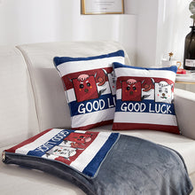 Lade das Bild in den Galerie-Viewer, Pillow Blanket Dual-Use Coral Fleece Blanket Office Sofas Car Afternoon Nap Pillow Pillow Enterprise Gift